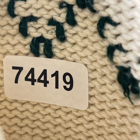 LIZSPORT Sweater PS Petite LIZ CLAIBORNE Christmas Tree Holiday Cream HK VTG - Picture 12 of 12